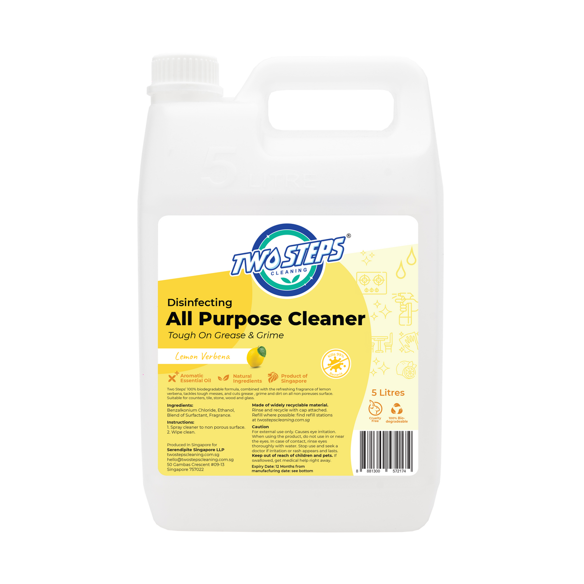 All-Purpose Cleaner 5 Litre Eco Refill - Lemon Verbena