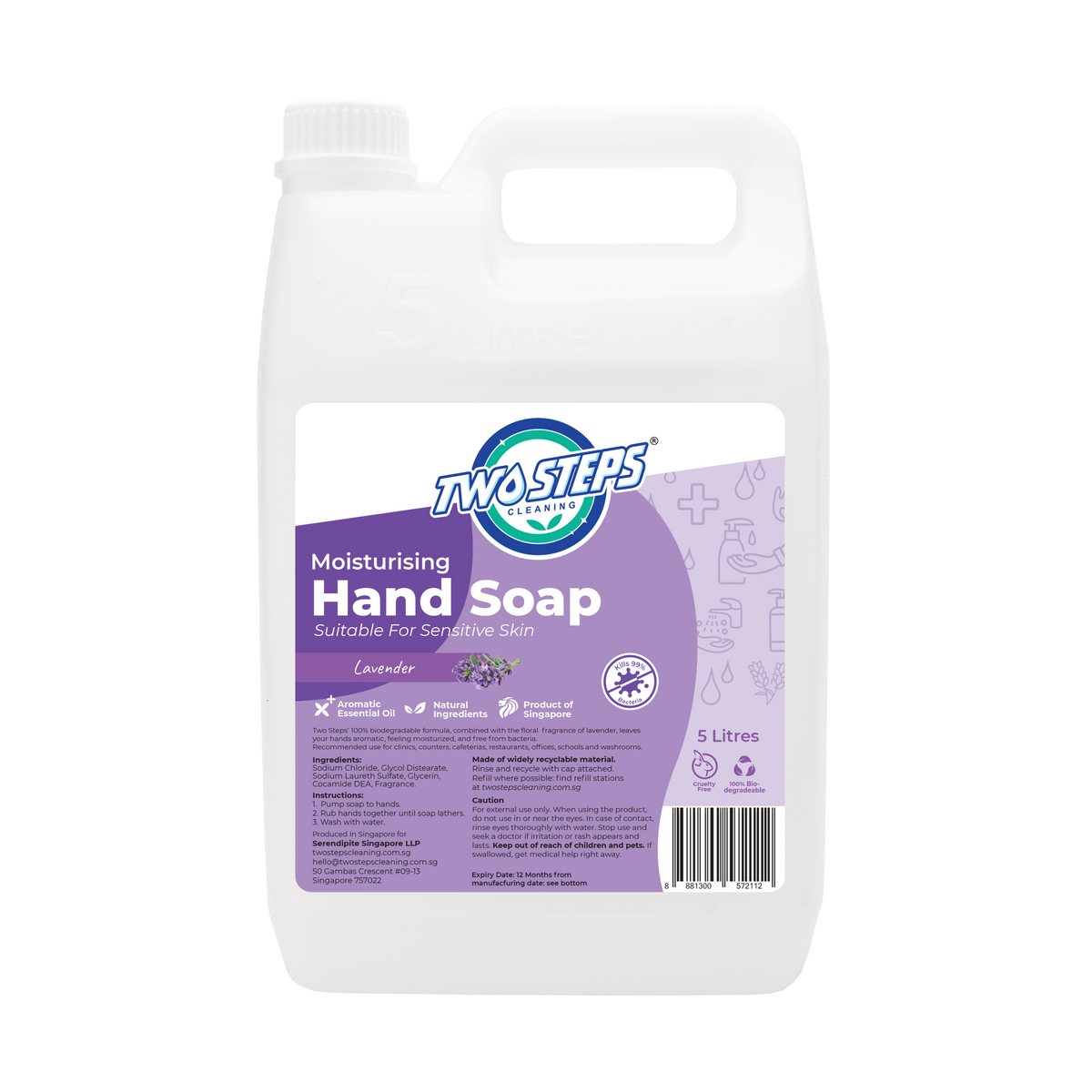 Hand Soap 5 Litre Eco Refill - Lavender